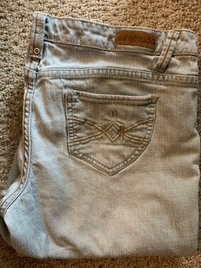 Mudd Light Blue Flare Jeans with Embroidered Back Pocket